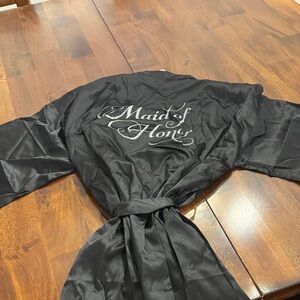 Black Maid of Honor Robe